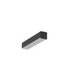 Profilé en aluminium 2m HOOD14 F/U1 - Anodisé noir, montage en saillie, rail LED