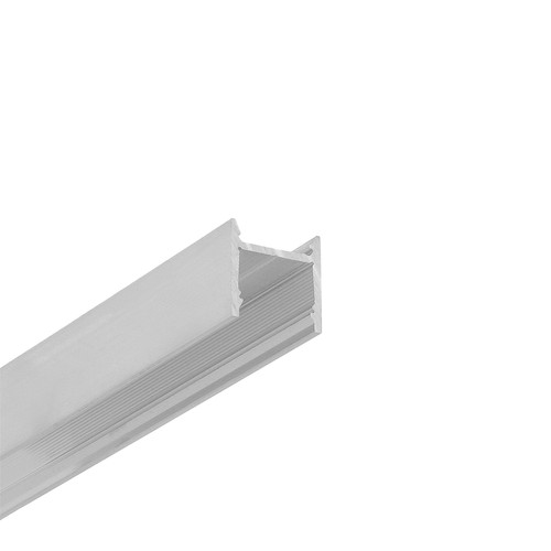 Profilé aluminium 2m LEVEL12 C/U1 - Aluminium brut, montage en applique, rail LED