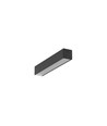 Profilé en aluminium 2m LEVEL12 C/U1 - Anodisé noir, montage en applique, rail LED