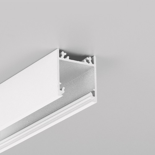 Profilé en aluminium 1m LINEA20 EE7F/TY - Blanc laqué, montage en applique, rail LED