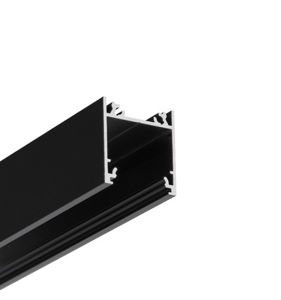 Profilé aluminium LINEA20 EE7F/TY 2m - Anodisé noir, montage en applique, rail LED