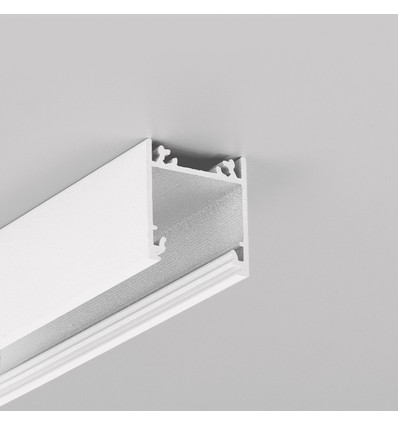 Profilé en aluminium LINEA20 EE7F/TY 2m - Blanc laqué, montage en applique, rail LED