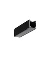 Profilé aluminium LINEA20 EE7F/TY 2m - Anodisé noir, montage en applique, rail LED