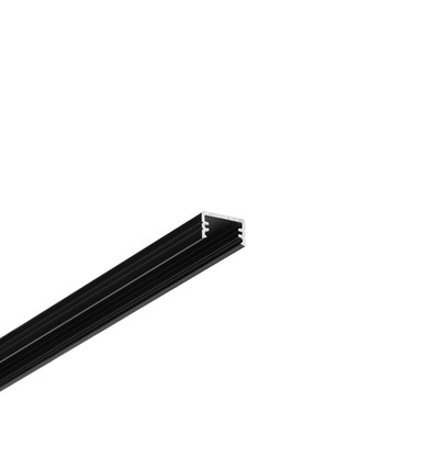 Profilé en aluminium 1m SLIM8 AC2/Z - Anodisé noir, montage en saillie, rail LED