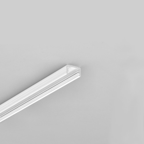 Profilé en aluminium 1m SLIM8 AC2/Z - Blanc laqué, en applique, rail LED