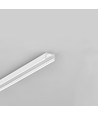 Profilé en aluminium 1m SLIM8 AC2/Z - Blanc laqué, en applique, rail LED