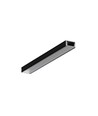 Profilé en aluminium 1m SLIM8 AC2/Z - Anodisé noir, montage en saillie, rail LED