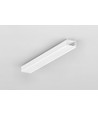 Profilé en aluminium 1m SLIM8 AC2/Z - Blanc laqué, en applique, rail LED