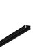 Profilé en aluminium 2m SLIM8 AC2/Z - Anodisé noir, montage en applique, rail LED