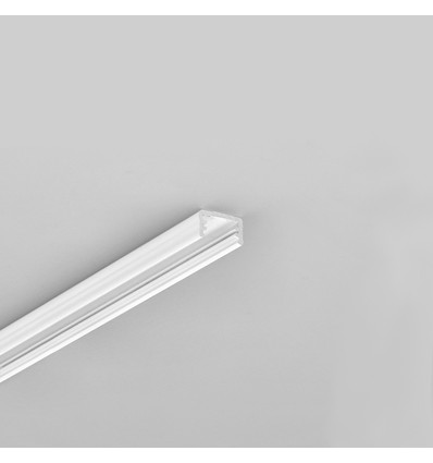 Profilé aluminium 2m SLIM8 AC2/Z - Blanc laqué, en applique, rail LED