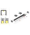 Profilé en aluminium 1m SMART10 AC2/Z - Anodisé, en saillie, rail LED
