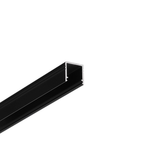 Profilé en aluminium 1m SMART10 AC2/Z - Anodisé noir, montage en saillie, rail LED