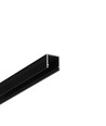 Profilé en aluminium 1m SMART10 AC2/Z - Anodisé noir, montage en saillie, rail LED
