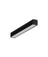 Profilé en aluminium 1m SMART10 AC2/Z - Anodisé noir, montage en saillie, rail LED