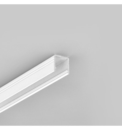Profilé en aluminium 1m SMART10 AC2/Z - Blanc laqué, montage en applique, rail LED