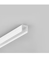 Profilé en aluminium 1m SMART10 AC2/Z - Blanc laqué, montage en applique, rail LED