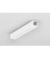 Profilé en aluminium 1m SMART10 AC2/Z - Blanc laqué, montage en applique, rail LED
