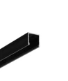 Profilé aluminium 1m SMART16 BC3/U4 - Anodisé noir, montage en saillie, rail LED