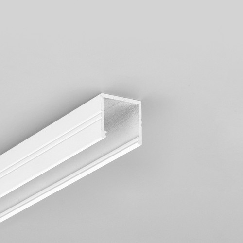 Profilé en aluminium 1m SMART16 BC3/U4 - Blanc laqué, montage en saillie, rail LED
