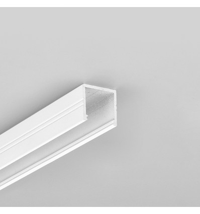 Profilé en aluminium 1m SMART16 BC3/U4 - Blanc laqué, montage en saillie, rail LED