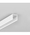 Profilé en aluminium 1m SMART16 BC3/U4 - Blanc laqué, montage en saillie, rail LED