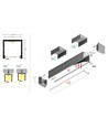 Profilé en aluminium 1m SMART16 BC3/U4 - Blanc laqué, montage en saillie, rail LED