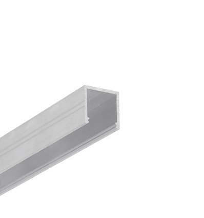Profilé en aluminium 2m SMART16 BC3/U4 - Aluminium brut, montage en saillie, rail LED