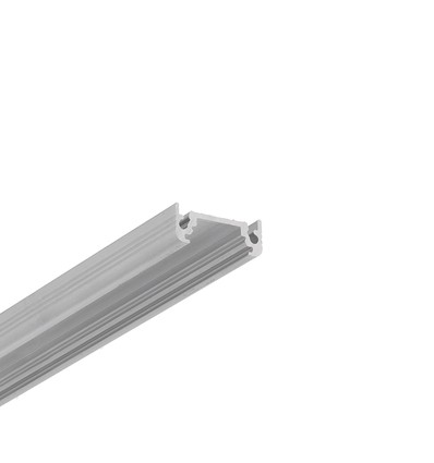 Profilé en aluminium 1m SURFACE10 BC/UX - Aluminium brut, montage en applique, rail LED