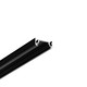 Profilé alu 1m SURFACE10 BC/UX - Noir anodisé, montage en applique, rail LED