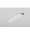 Profilé en aluminium 1m SURFACE10 BC/UX - Blanc laqué, montage en applique, rail LED
