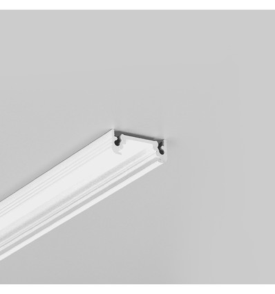 Profilé en aluminium 2m SURFACE10 BC/UX - Blanc laqué, montage en applique, rail LED
