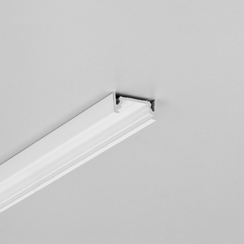 Profilé en aluminium 2m SURFACE10.V2 BC/U - Blanc laqué, montage en saillie, rail LED
