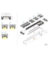 Profilé en aluminium 1m SURFACE14 EE7F/TY - Aluminium brut, montage en saillie, rail LED