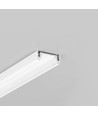 Profilé aluminium 1m SURFACE14 EE7F/TY - Blanc laqué, montage en saillie, rail LED