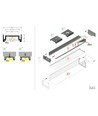 Profilé en aluminium 2m SURFACE14.V2 EE7F/Y - Blanc laqué, montage en applique, rail LED