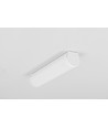 Profilé alu 1m UNI12 BCD/U - Blanc laqué, en applique, rail LED