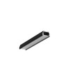 Profilé en aluminium 2m UNI12 BCD/U - Anodisé noir, montage en saillie, rail LED