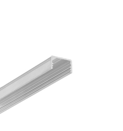 Profilé aluminium 2m UNI14 BC3/Y - Aluminium brut, montage en saillie, rail LED