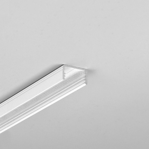 Profilé en aluminium 2m UNI14 BC3/Y - Blanc laqué, en applique, rail LED