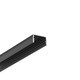 Profilé en aluminium 2m UNI14 BC3/Y - Noir anodisé, montage en applique, rail LED