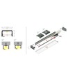 Profilé en aluminium 2m UNI14 BC3/Y - Noir anodisé, montage en applique, rail LED