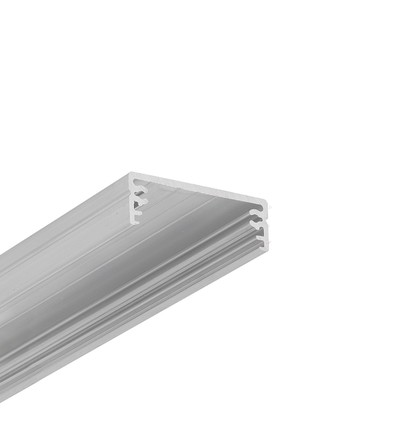 Profilé en aluminium 1m WIDE24 G/W - Aluminium brut, montage en applique, rail LED