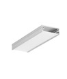 Profilé en aluminium 1m WIDE24 G/W - Aluminium brut, montage en applique, rail LED