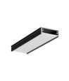 Profilé en aluminium 2m WIDE24 G/W - Noir anodisé, montage en saillie, rail LED