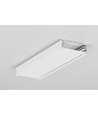 Profilé en aluminium 2m WIDE24 G/W - Blanc laqué, montage en applique, rail LED