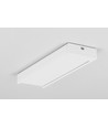 Profilé en aluminium 2m WIDE24 G/W - Blanc laqué, montage en applique, rail LED