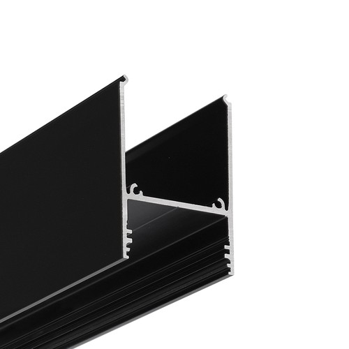 Profilé aluminium 1m COMBO30-01 ACDE-9 - Anodisé noir, montage en saillie, rail LED