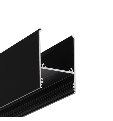 Profilé aluminium 1m COMBO30-01 ACDE-9 - Anodisé noir, montage en saillie, rail LED