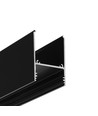 Profilé aluminium 1m COMBO30-01 ACDE-9 - Anodisé noir, montage en saillie, rail LED