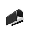 Profilé en aluminium 1m NAMI23 CD-9 - Anodisé noir, montage en applique, rail LED